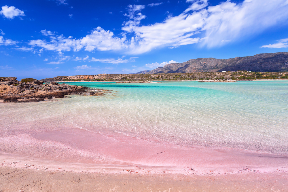 Roze zand op Elafonissi Beach
