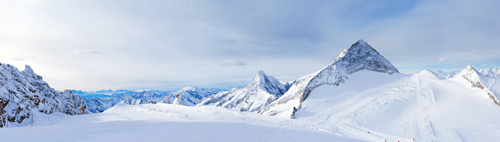Panoramafoto Zillertal in de winter