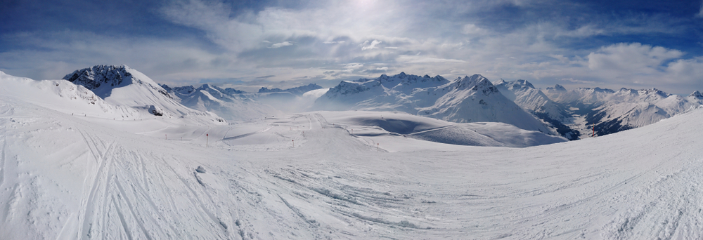 Panoramafoto Arlberg winter