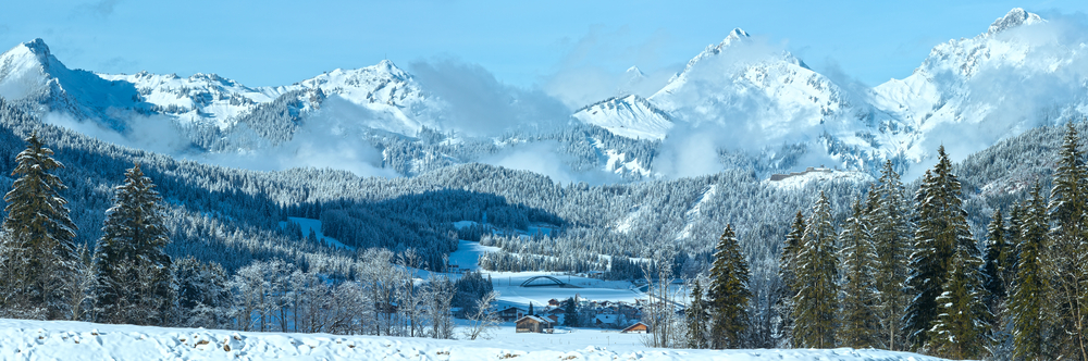 Panoramafoto Tirol in de winter