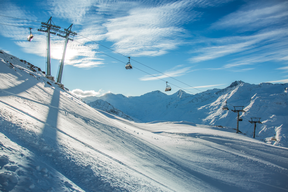 Skipistes en skilift in Obergurgl