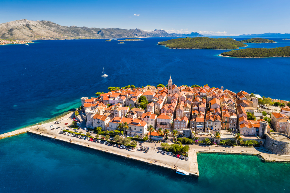 Het eiland Korčula