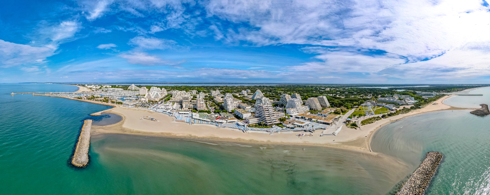 Vue panoramique plage du Languedoc Roussillon