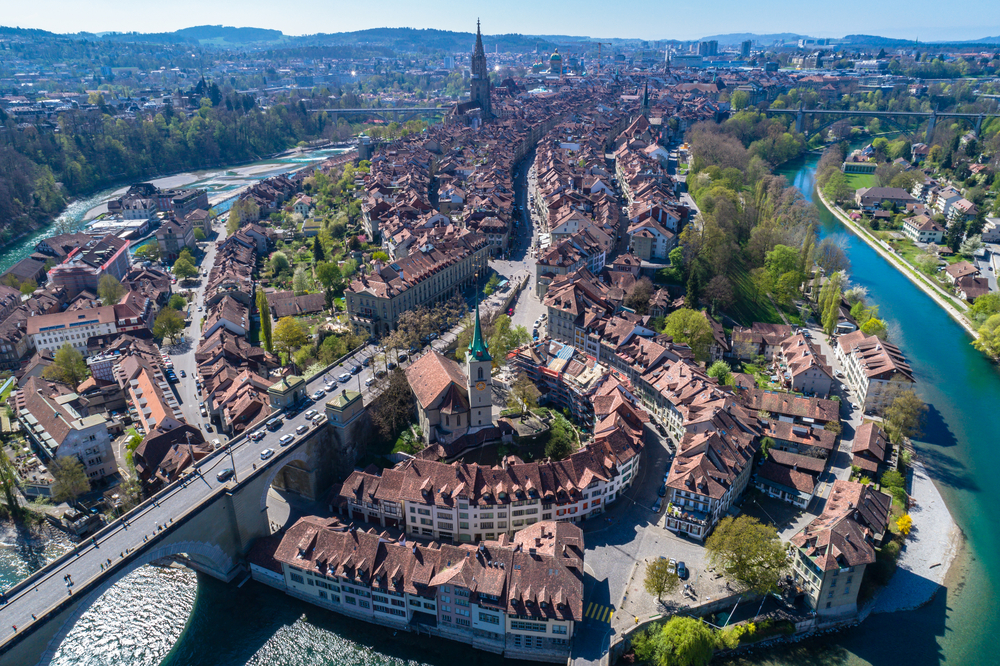 Luchtfoto van Bern