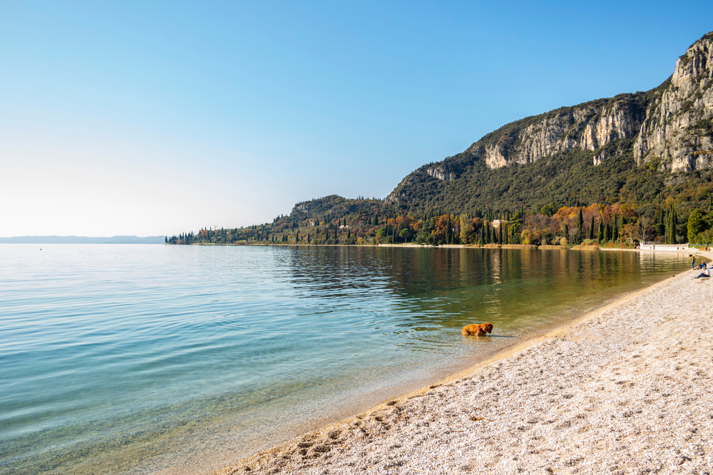 plage chiens italie : lac de garde