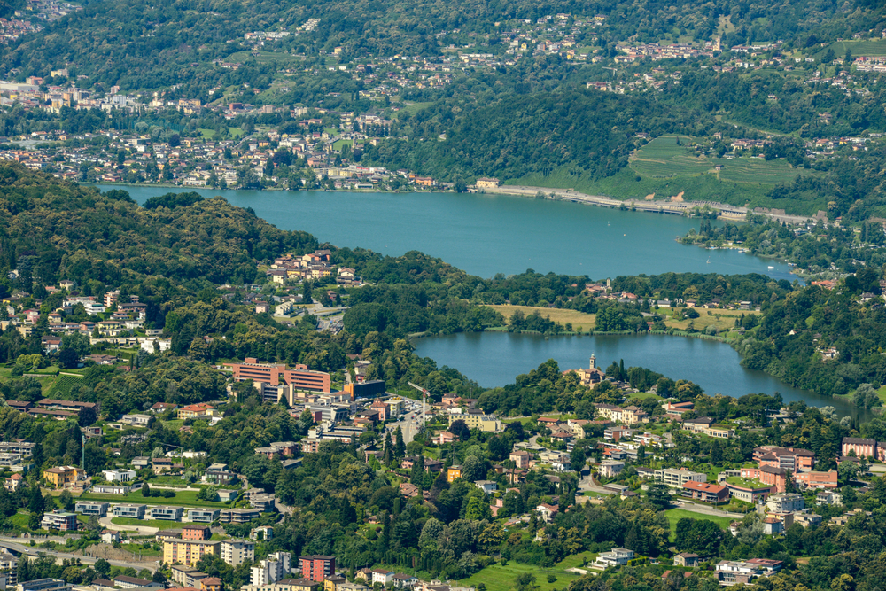 Tessin, lac de Muzzano, lac de Lugano