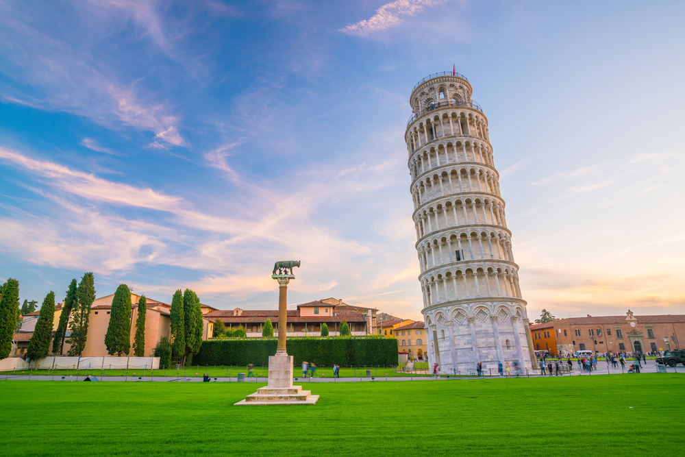 De scheve Toren van Pisa in Toscane