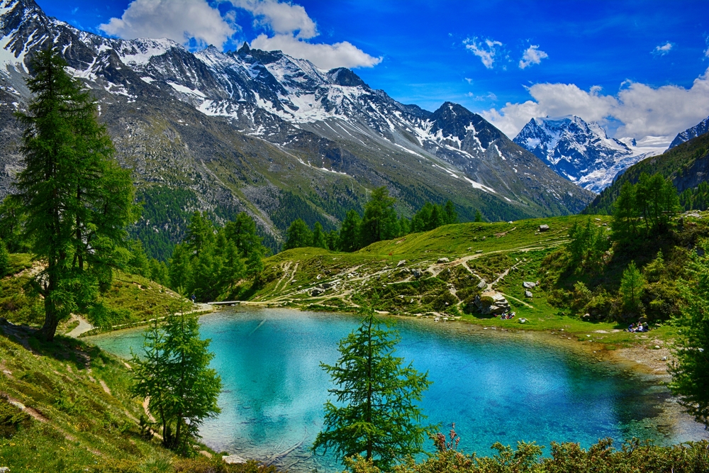 Lac Bleu près d'Arolla Valais Suisse
