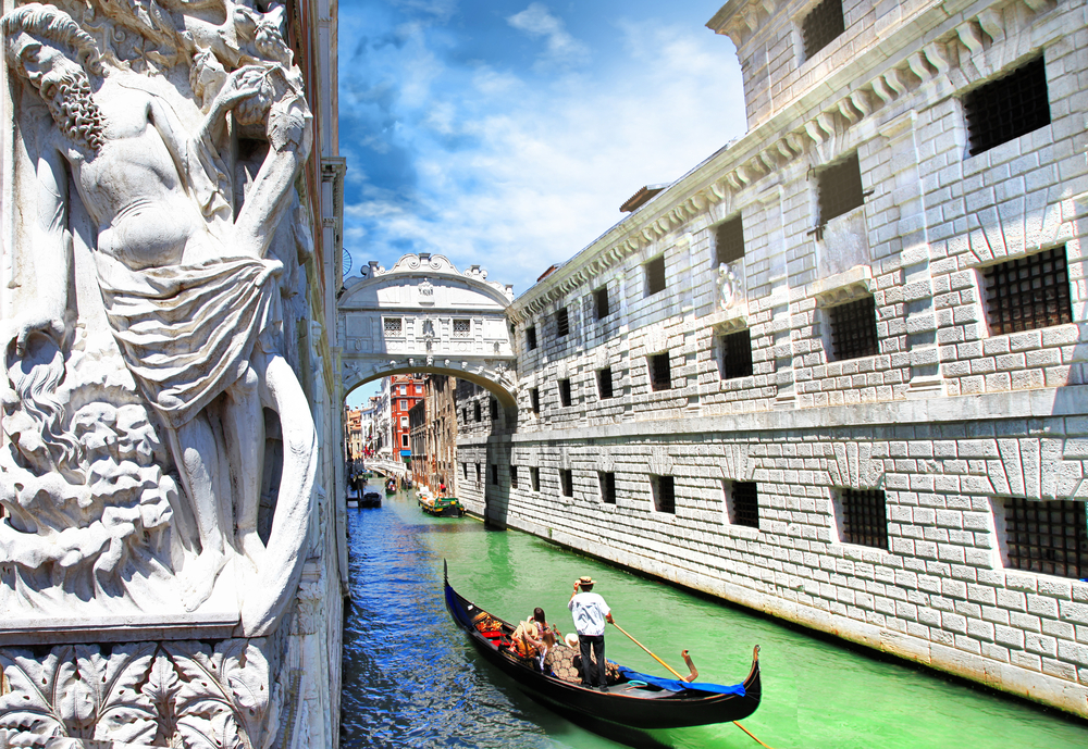 De brug der zuchten in Venetië